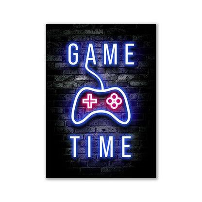 Nordic Neon Advertising Game Canvas Core - MEDIJIX