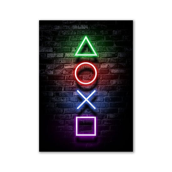 Nordic Neon Advertising Game Canvas Core - MEDIJIX