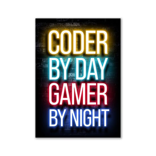 Nordic Neon Advertising Game Canvas Core - MEDIJIX