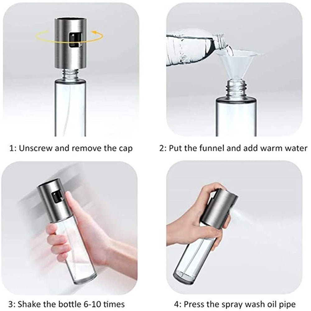 Olive Oil Sprayer Cooking Mister Spray Fine Bottle Oil Dispenser Kitchen - MEDIJIX