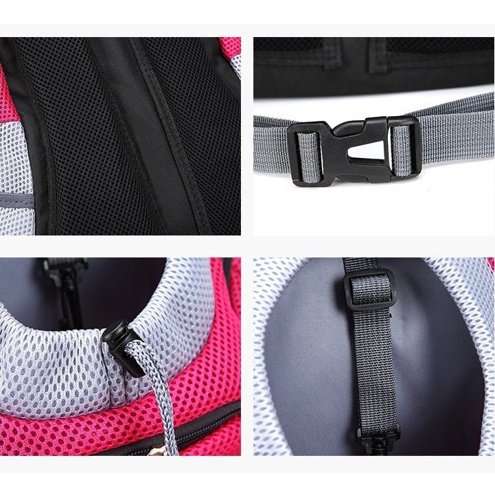 Pet Dog Carrier Carrier For Dogs Backpack Out Double Shoulder Portable Travel Outdoor Carrier Bag Mesh - MEDIJIX