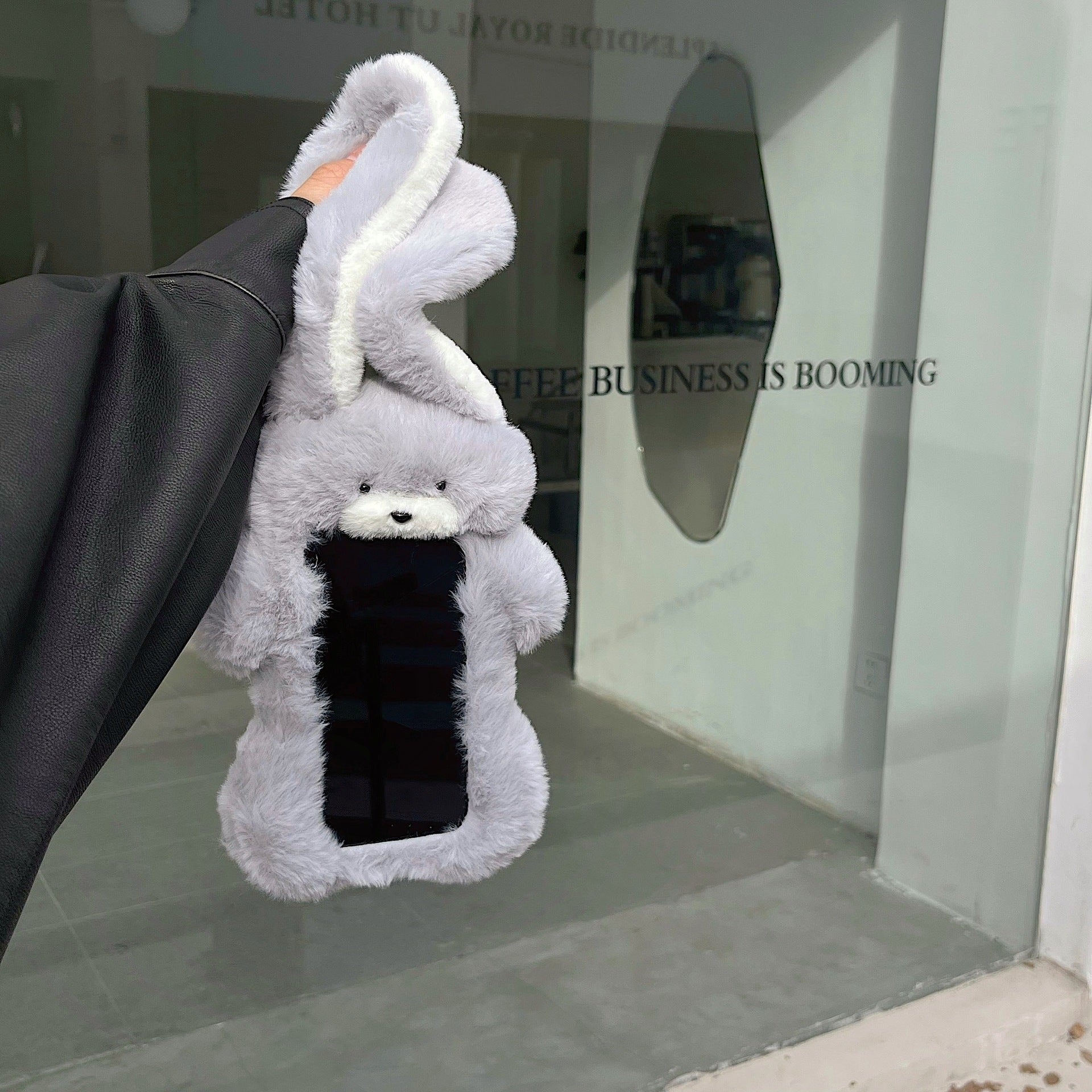 Plush Cute Long Eared Rabbit Phone Case - MEDIJIX