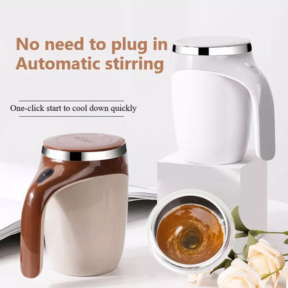 Rechargeable Model Automatic Stirring Cup Coffee Cup High Value Electric Stirring Cup Lazy Milkshake Rotating Magnetic Water Cup - MEDIJIX