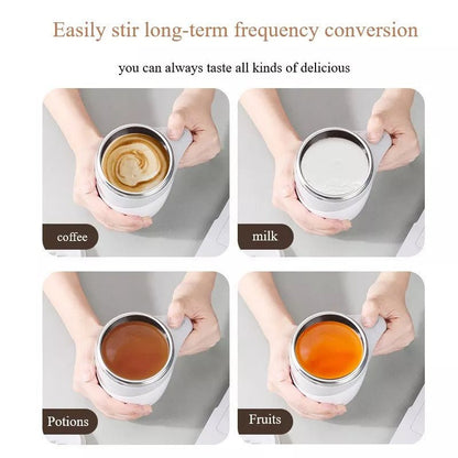 Rechargeable Model Automatic Stirring Cup Coffee Cup High Value Electric Stirring Cup Lazy Milkshake Rotating Magnetic Water Cup - MEDIJIX