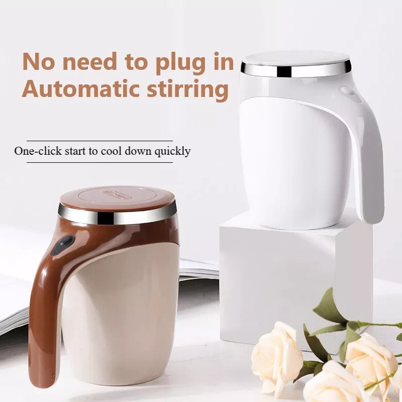 Rechargeable Model Automatic Stirring Cup Coffee Cup High Value Electric Stirring Cup Lazy Milkshake Rotating Magnetic Water Cup - MEDIJIX