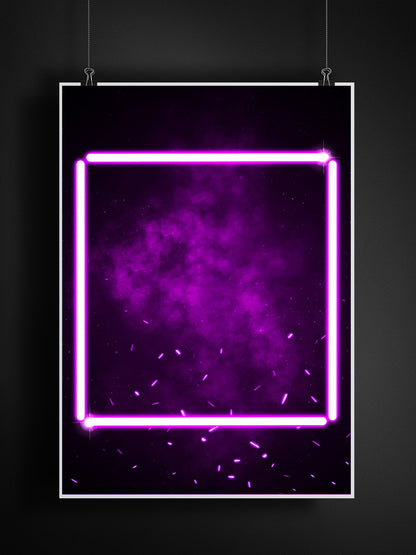 Retro Neon Game Poster Canvas Painting - MEDIJIX