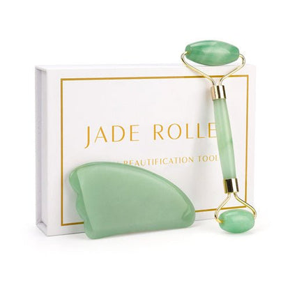 Rose Quartz Roller Slimming Face Massager Lifting Tool Natural Jade - MEDIJIX