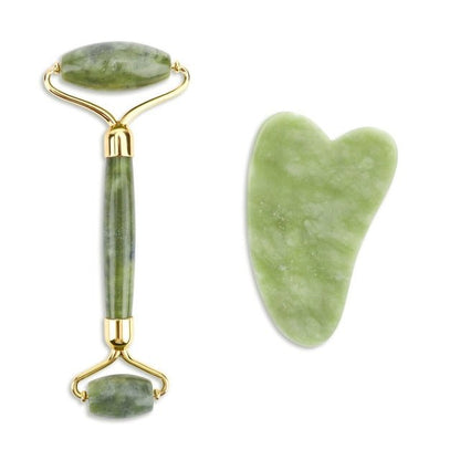 Rose Quartz Roller Slimming Face Massager Lifting Tool Natural Jade - MEDIJIX