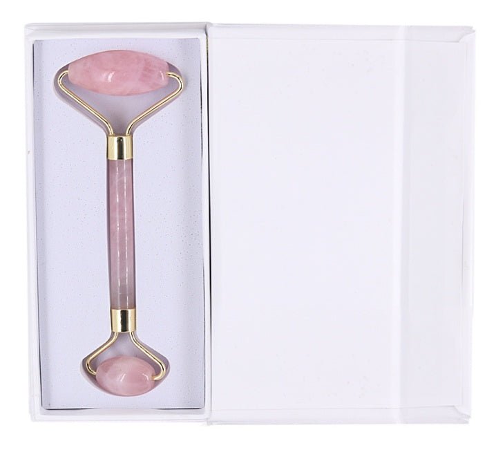 Rose Quartz Roller Slimming Face Massager Lifting Tool Natural Jade - MEDIJIX