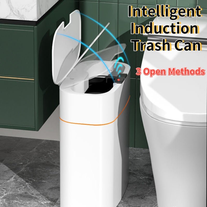 Smart Trash Can With Lid For Bedroom And Living Room Kitchen Storage Box Trash Can Induction Small Car Box Automatic Smart Dustbin Smart Trash Bin - MEDIJIX