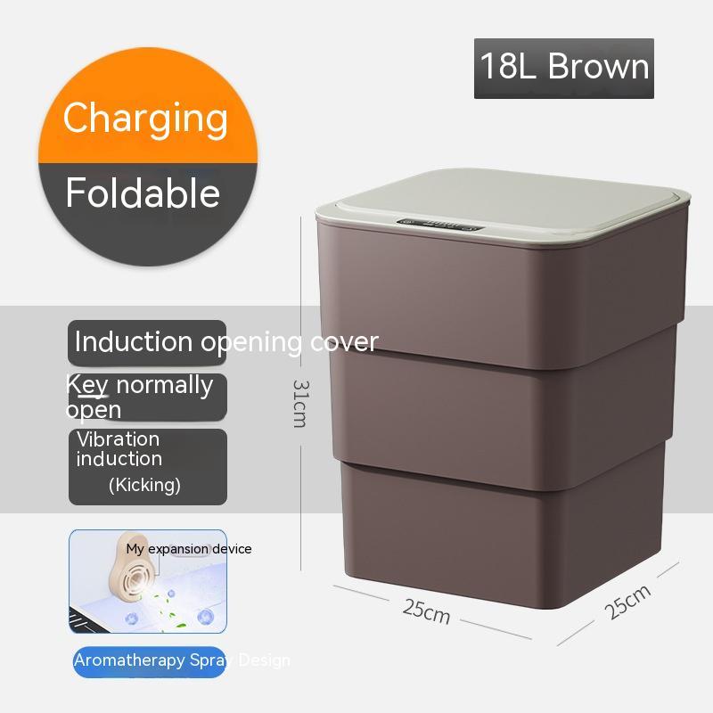 Smart Trash Can With Lid For Bedroom And Living Room Kitchen Storage Box Trash Can Induction Small Car Box Automatic Smart Dustbin Smart Trash Bin - MEDIJIX