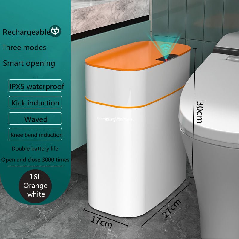 Smart Trash Can With Lid For Bedroom And Living Room Kitchen Storage Box Trash Can Induction Small Car Box Automatic Smart Dustbin Smart Trash Bin - MEDIJIX