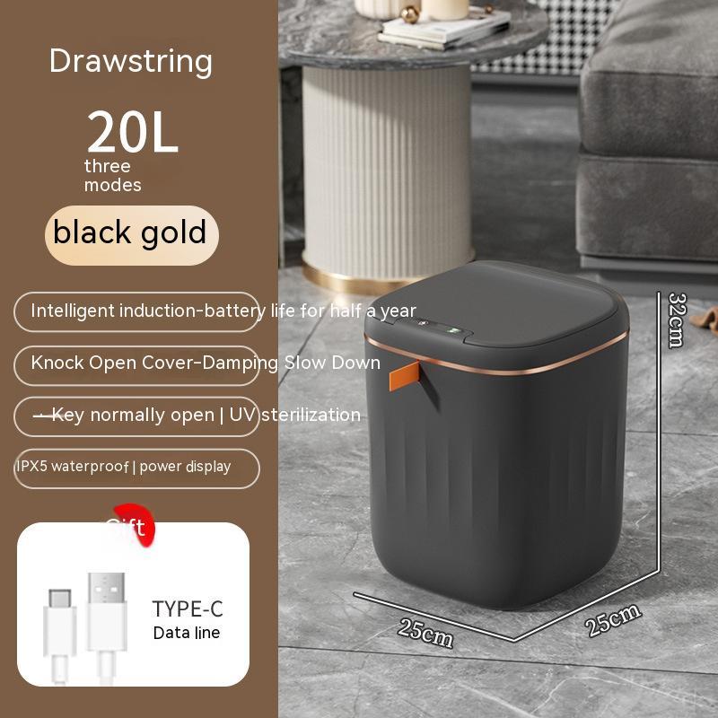 Smart Trash Can With Lid For Bedroom And Living Room Kitchen Storage Box Trash Can Induction Small Car Box Automatic Smart Dustbin Smart Trash Bin - MEDIJIX