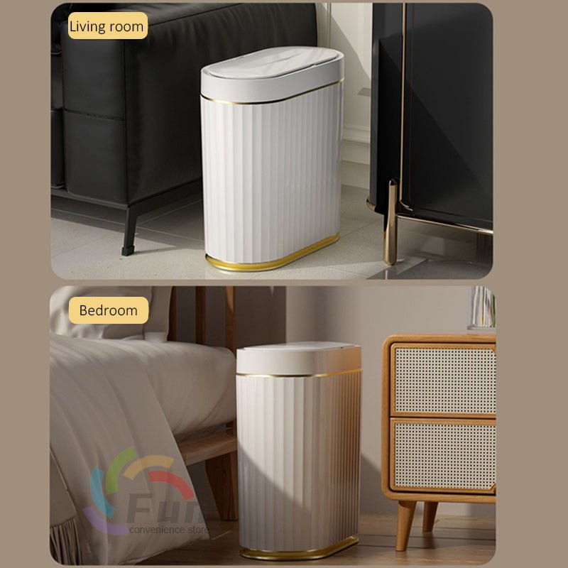 Smart Trash Can With Lid For Bedroom And Living Room Kitchen Storage Box Trash Can Induction Small Car Box Automatic Smart Dustbin Smart Trash Bin - MEDIJIX