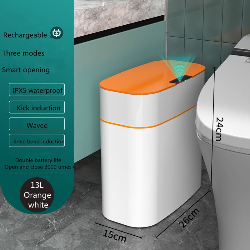 Smart Trash Can With Lid For Bedroom And Living Room Kitchen Storage Box Trash Can Induction Small Car Box Automatic Smart Dustbin Smart Trash Bin - MEDIJIX