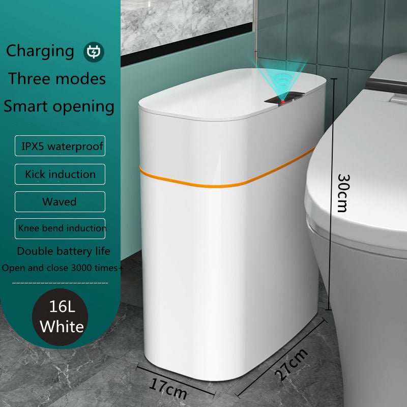 Smart Trash Can With Lid For Bedroom And Living Room Kitchen Storage Box Trash Can Induction Small Car Box Automatic Smart Dustbin Smart Trash Bin - MEDIJIX