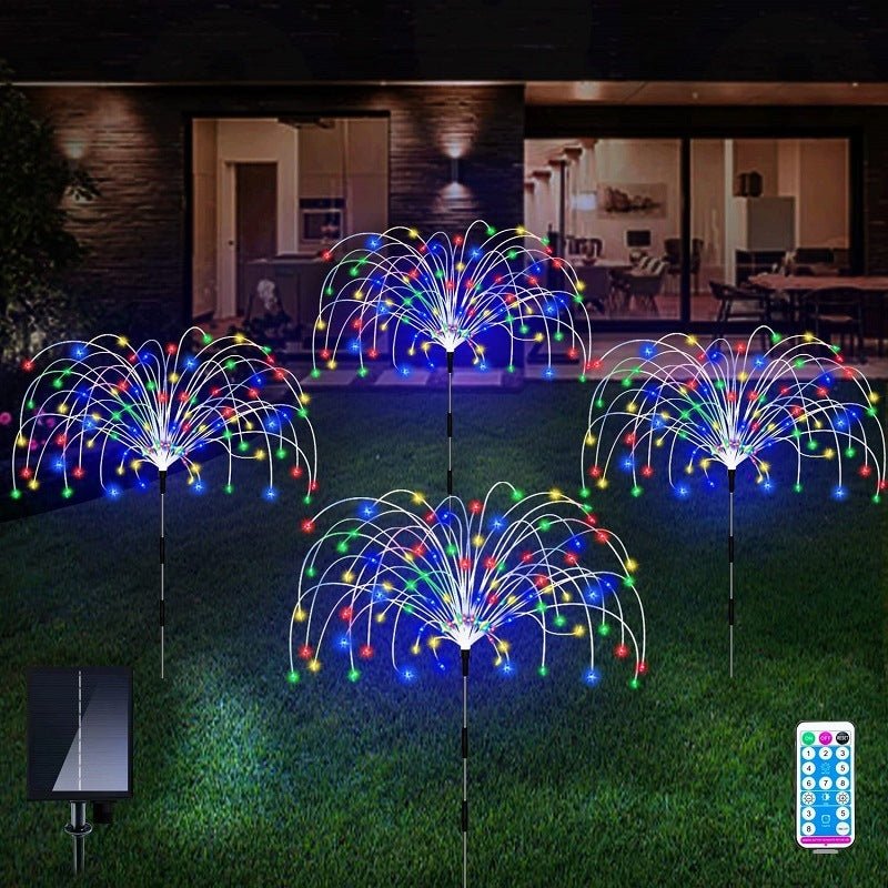 Solar Fireworks Lamp Drag A Waterproof Lawn Floor Outlet - MEDIJIX