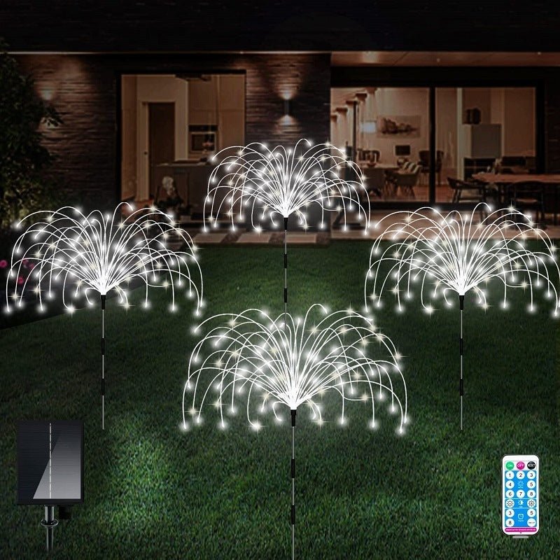 Solar Fireworks Lamp Drag A Waterproof Lawn Floor Outlet - MEDIJIX