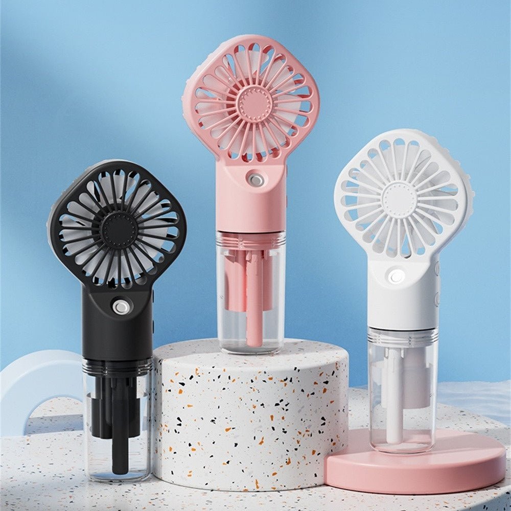 Strong Power Spray Humidification Small Fan Humidification Usb Charging Portable Fan Icy And Refreshing Fan Water Supplement - MEDIJIX