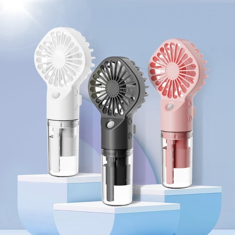 Strong Power Spray Humidification Small Fan Humidification Usb Charging Portable Fan Icy And Refreshing Fan Water Supplement - MEDIJIX