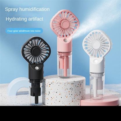 Strong Power Spray Humidification Small Fan Humidification Usb Charging Portable Fan Icy And Refreshing Fan Water Supplement - MEDIJIX