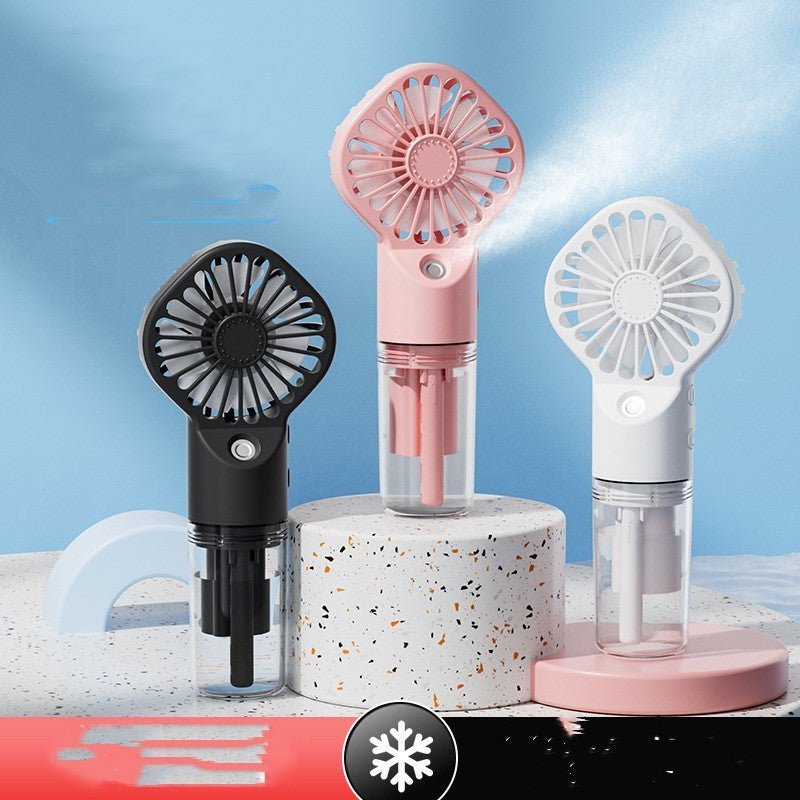 Strong Power Spray Humidification Small Fan Humidification Usb Charging Portable Fan Icy And Refreshing Fan Water Supplement - MEDIJIX