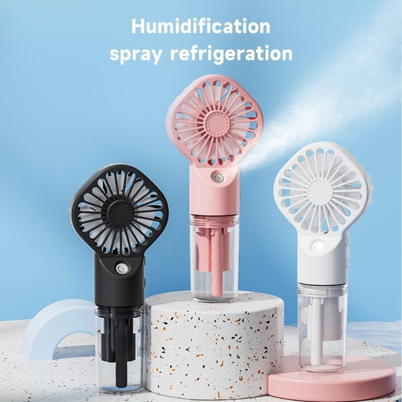 Strong Power Spray Humidification Small Fan Humidification Usb Charging Portable Fan Icy And Refreshing Fan Water Supplement - MEDIJIX