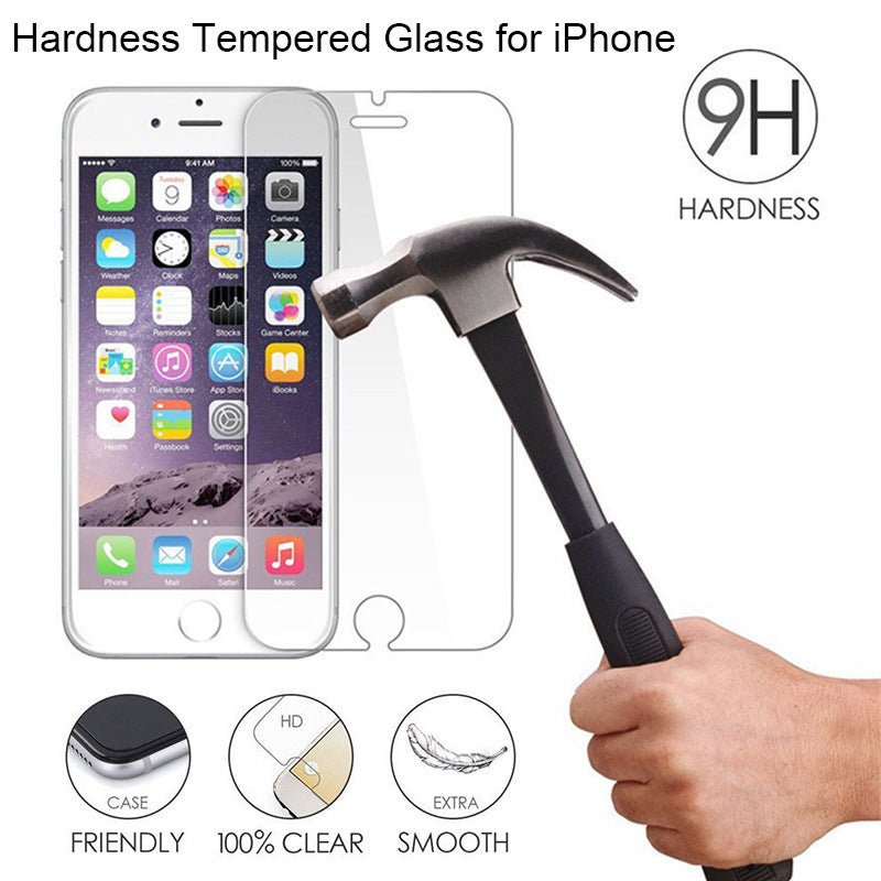 Tempered Glass Screen Protector Front Film iphone - MEDIJIX