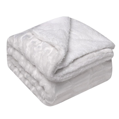 Thickened Flannel Lamb Wool Composite Double Blanket Leisure Blanket Gift Blanket - MEDIJIX