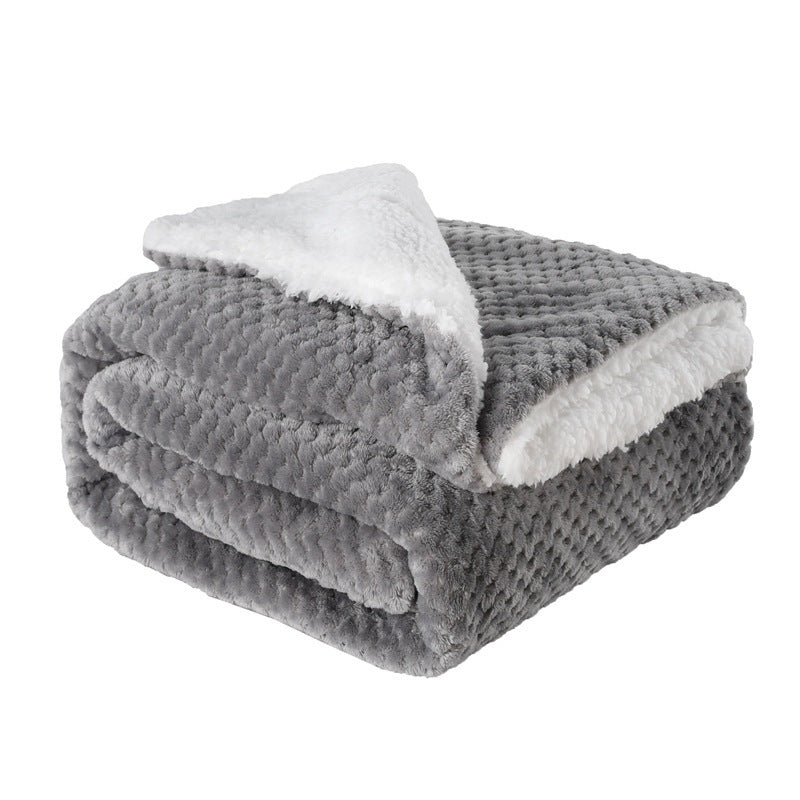 Thickened Flannel Lamb Wool Composite Double Blanket Leisure Blanket Gift Blanket - MEDIJIX