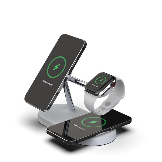 Three - in - one Smart Fast Charging 15W Fast Magnetic Wireless Charger - MEDIJIX