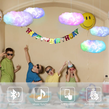 USB Cloud Light APP Control Music Synchronization 3D RGBIC Ambient Light Lightning Simulation Clouds Bedroom Room Light - MEDIJIX