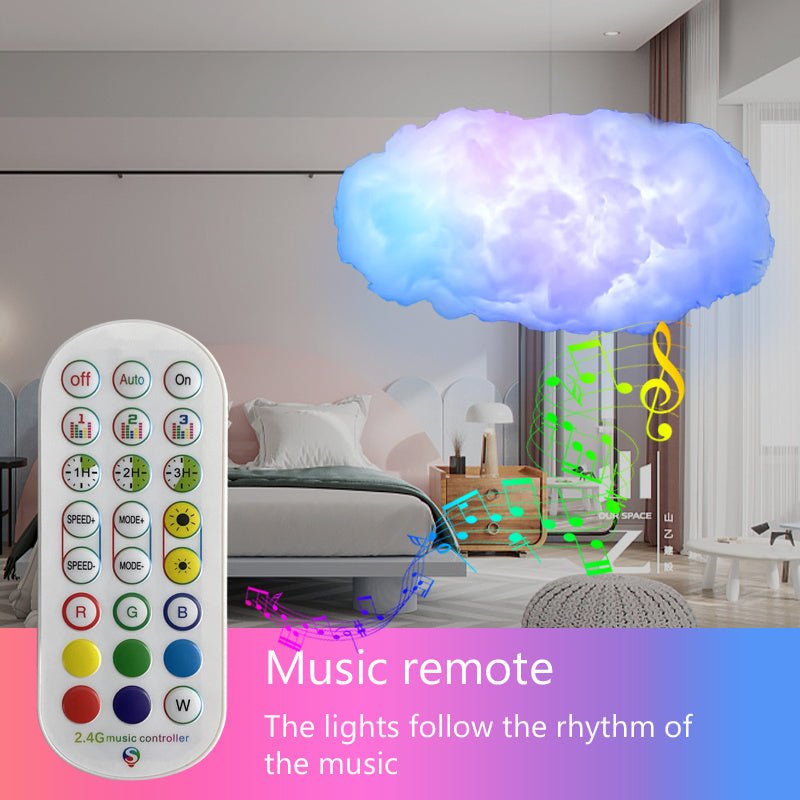 USB Cloud Light APP Control Music Synchronization 3D RGBIC Ambient Light Lightning Simulation Clouds Bedroom Room Light - MEDIJIX