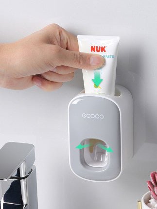 Wall Mounted Automatic Toothpaste Holder Bathroom Accessories Set Dispenser - MEDIJIX